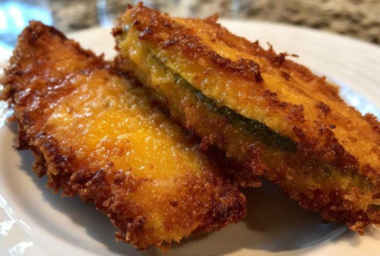Cheese-Wrapped Pickles
