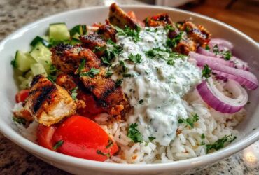 Chicken Tzatziki Rice Bowls