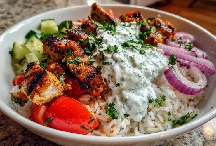 Chicken Tzatziki Rice Bowls