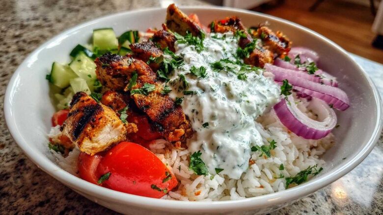 Chicken Tzatziki Rice Bowls