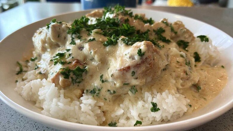Creamy Smothered Chicken And Rice