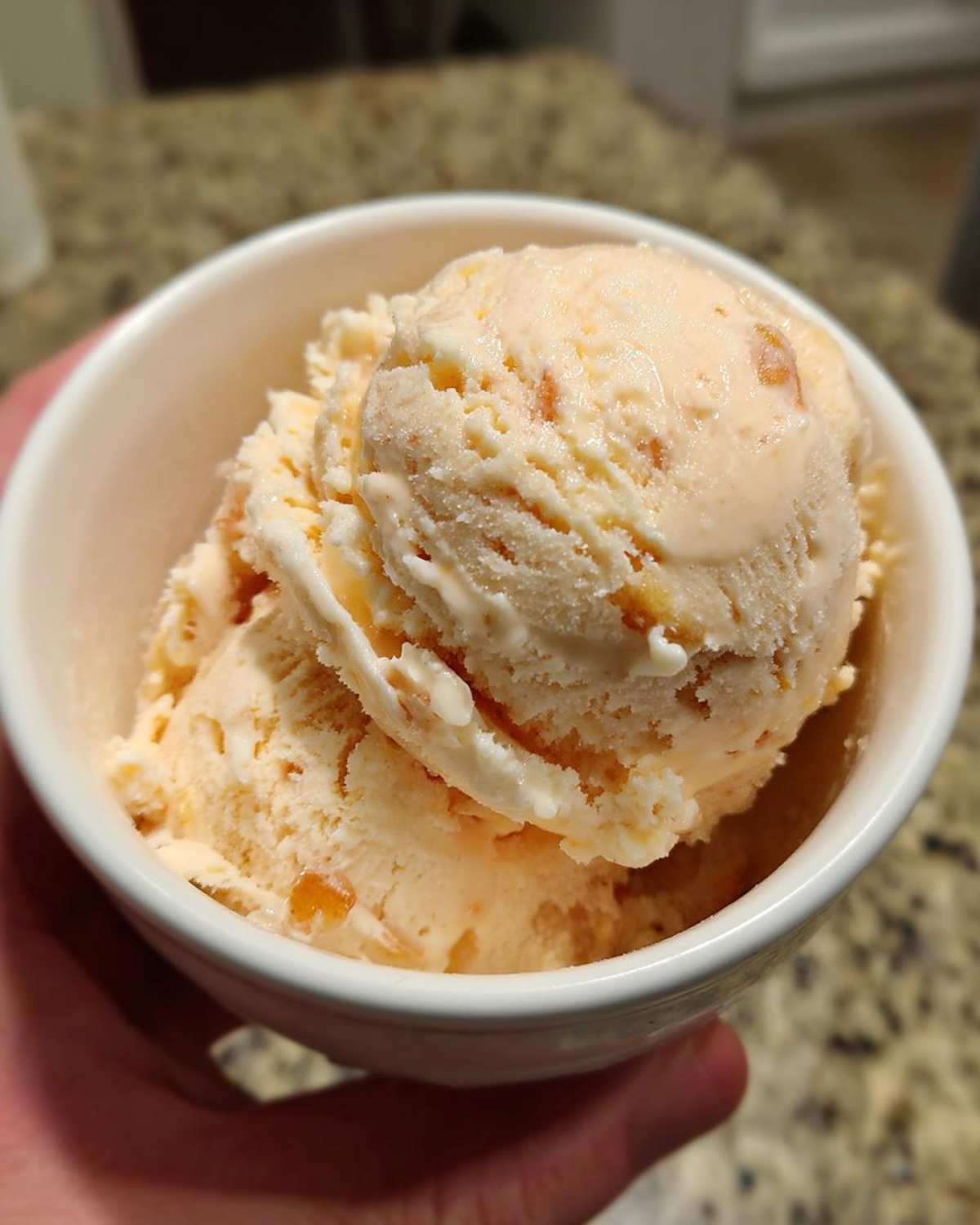 No-Churn Peach Ice Cream - detail 2