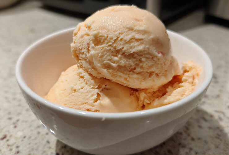 No-Churn Peach Ice Cream
