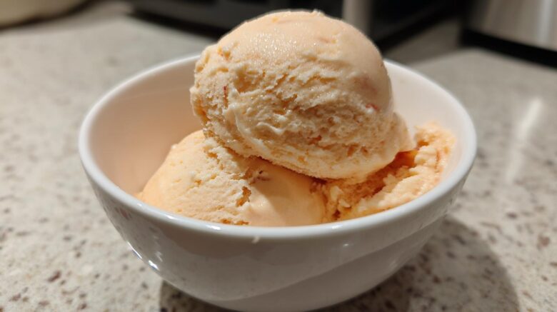 No-Churn Peach Ice Cream