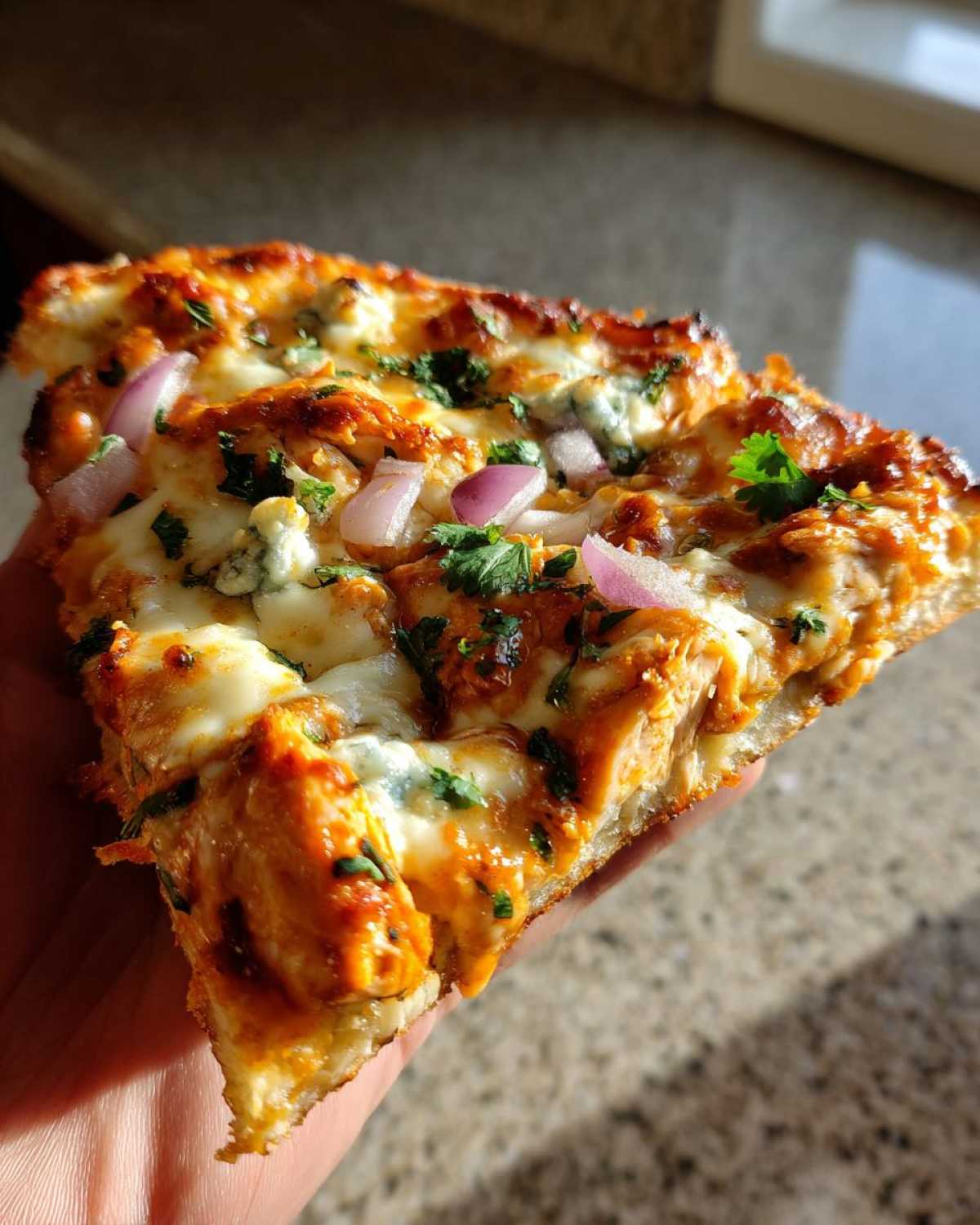 Skillet Buffalo Chicken Pizza - detail 1