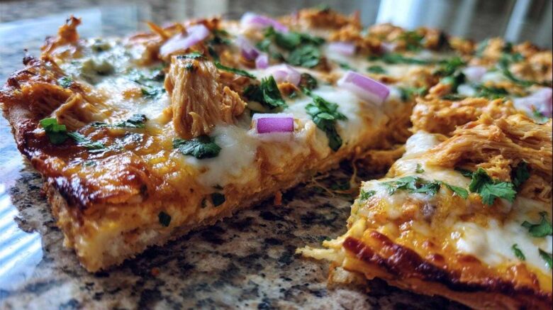 Skillet Buffalo Chicken Pizza
