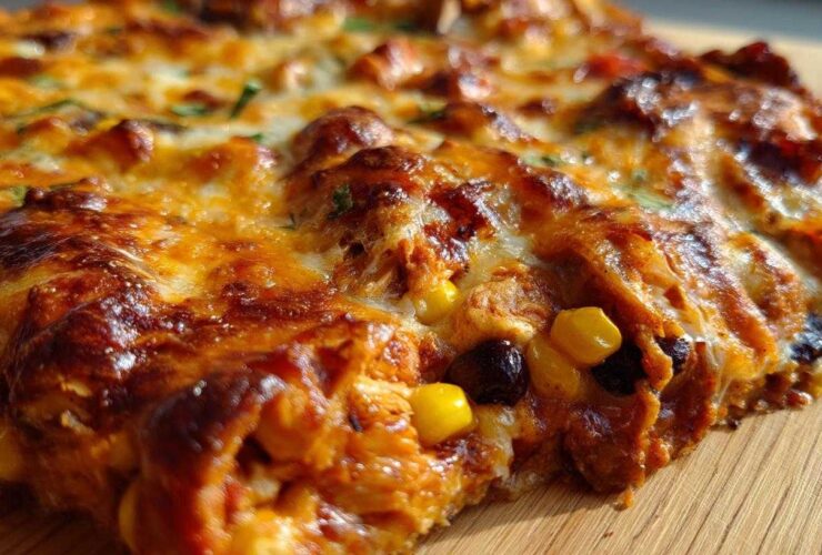 Skillet Chipotle Chicken Tortilla Bake