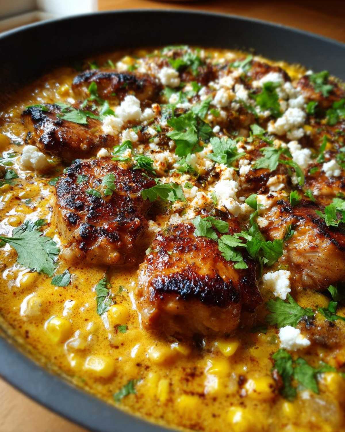 Skillet Creamed Street Corn Chicken - detail 1