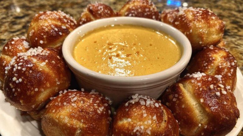 Soft Pretzel Bites with Beer Cheese