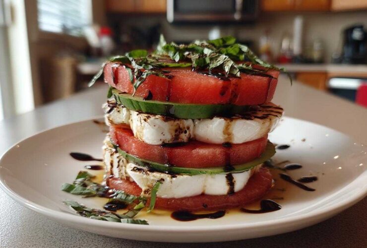 Watermelon Caprese Sandwich