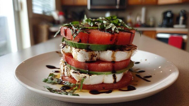 Watermelon Caprese Sandwich