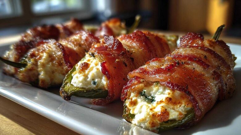 Bacon-Wrapped Jalapeño Poppers with a Twist