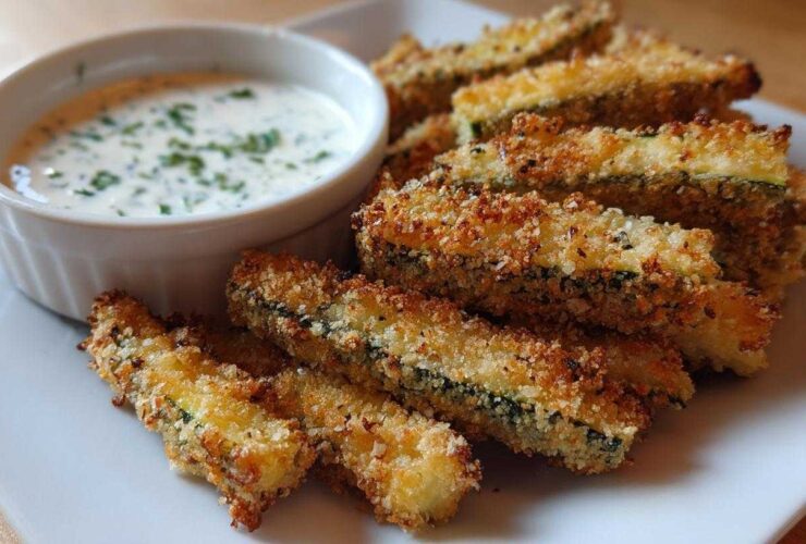 Baked Zucchini Fries with Ranch
