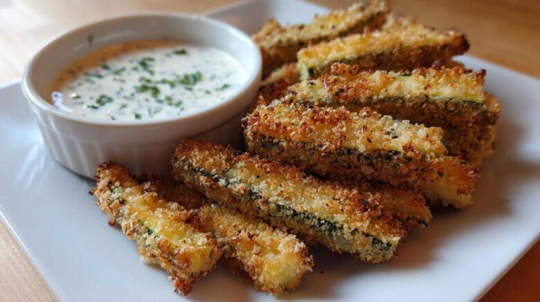 Baked Zucchini Fries with Ranch