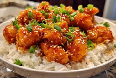 Copycat Takeout Orange Chicken Bowl