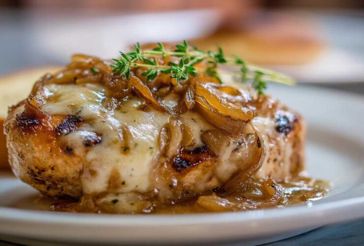 Cozy French Onion Soup Grilled Chicken