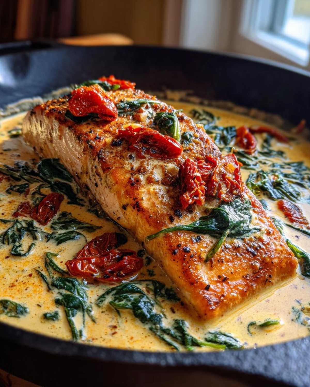 Creamy Tuscan Salmon Skillet - detail 1