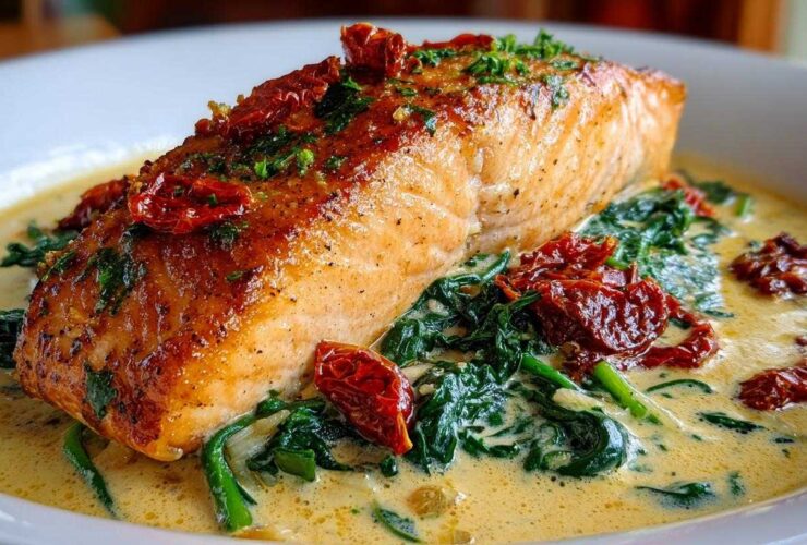 Creamy Tuscan Salmon Skillet
