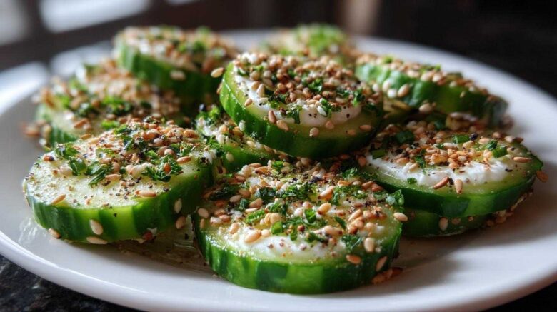 Everything Bagel Cucumber Bites