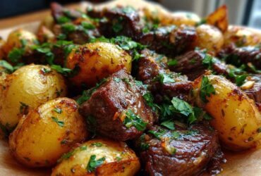 Garlic Butter Steak Bites & Potatoes