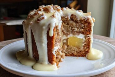 Hummingbird Cake with Cream Cheese Drip