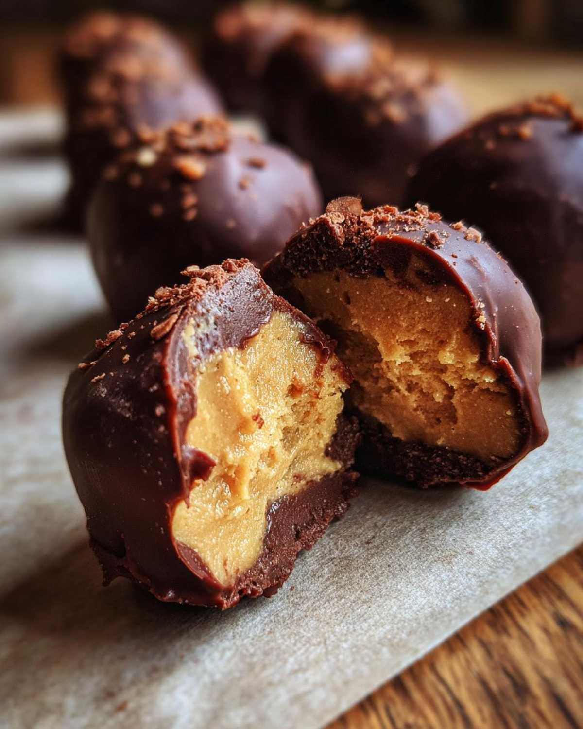 Keto Chocolate Peanut Butter Fat Bombs - detail 1