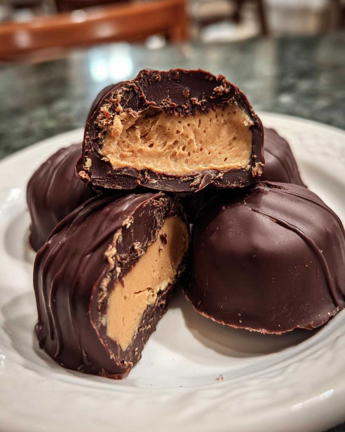 Keto Chocolate Peanut Butter Fat Bombs - detail 2