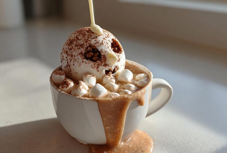 Melting Snowman Hot Cocoa Bombs