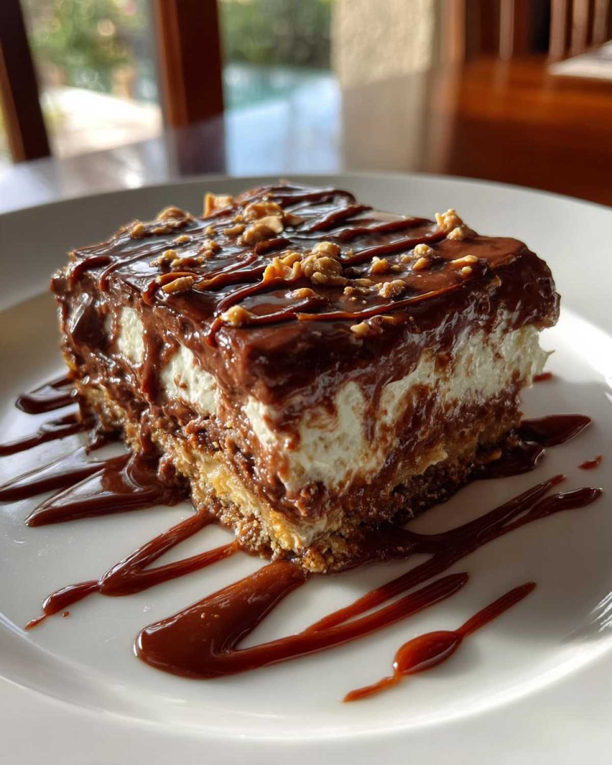 No-Bake Chocolate Peanut Butter Lasagna - detail 1