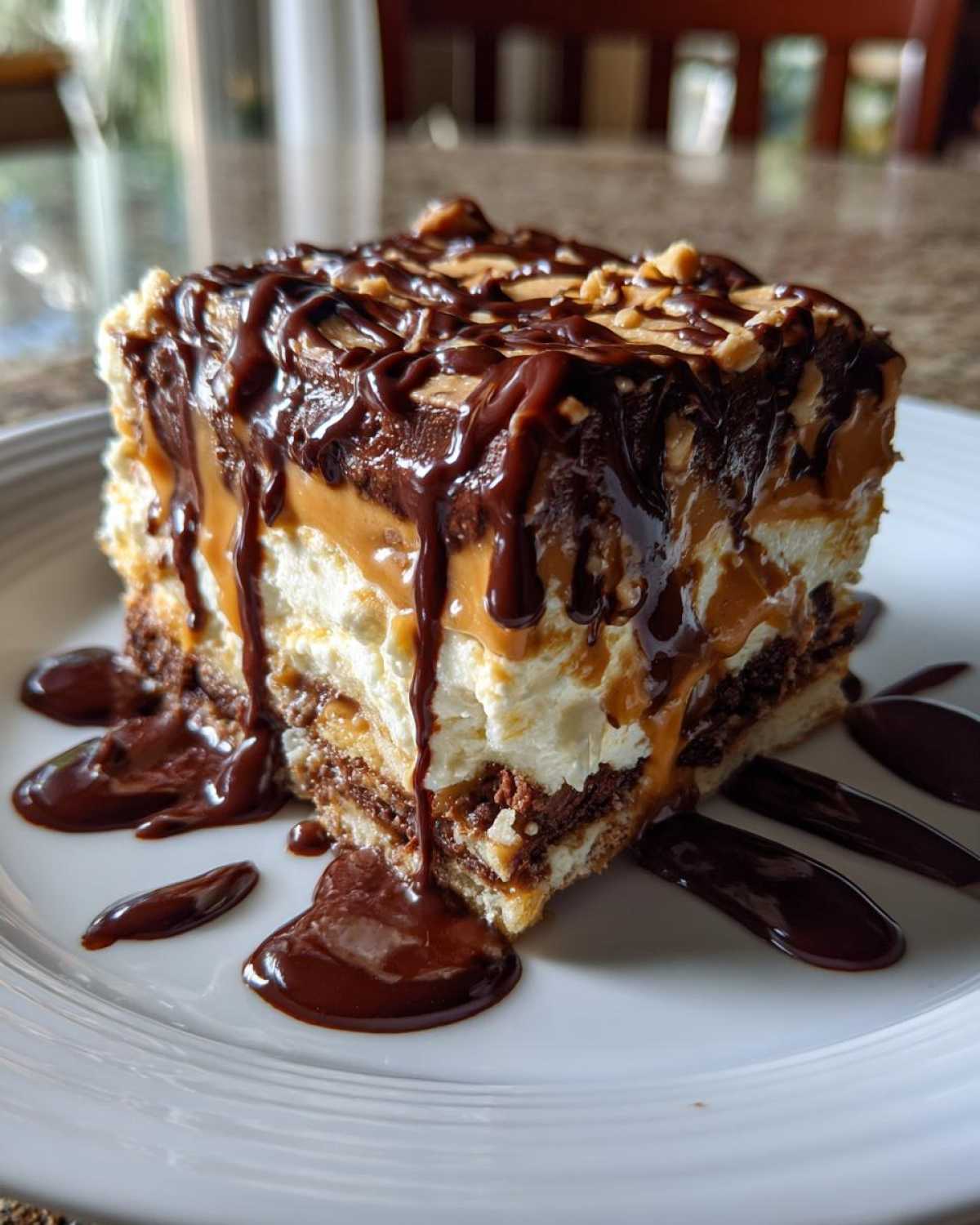 No-Bake Chocolate Peanut Butter Lasagna - detail 2
