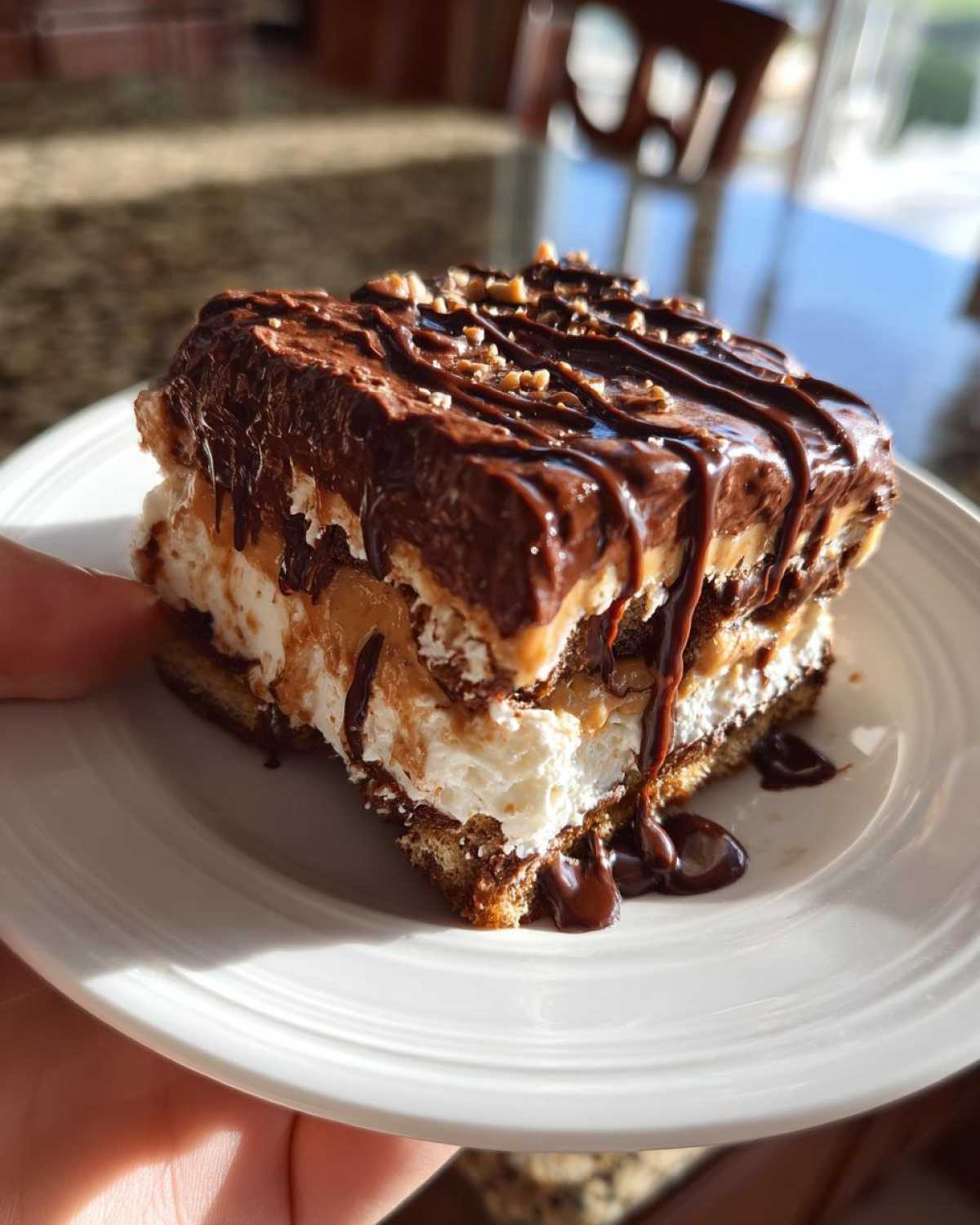 No-Bake Chocolate Peanut Butter Lasagna - detail 4
