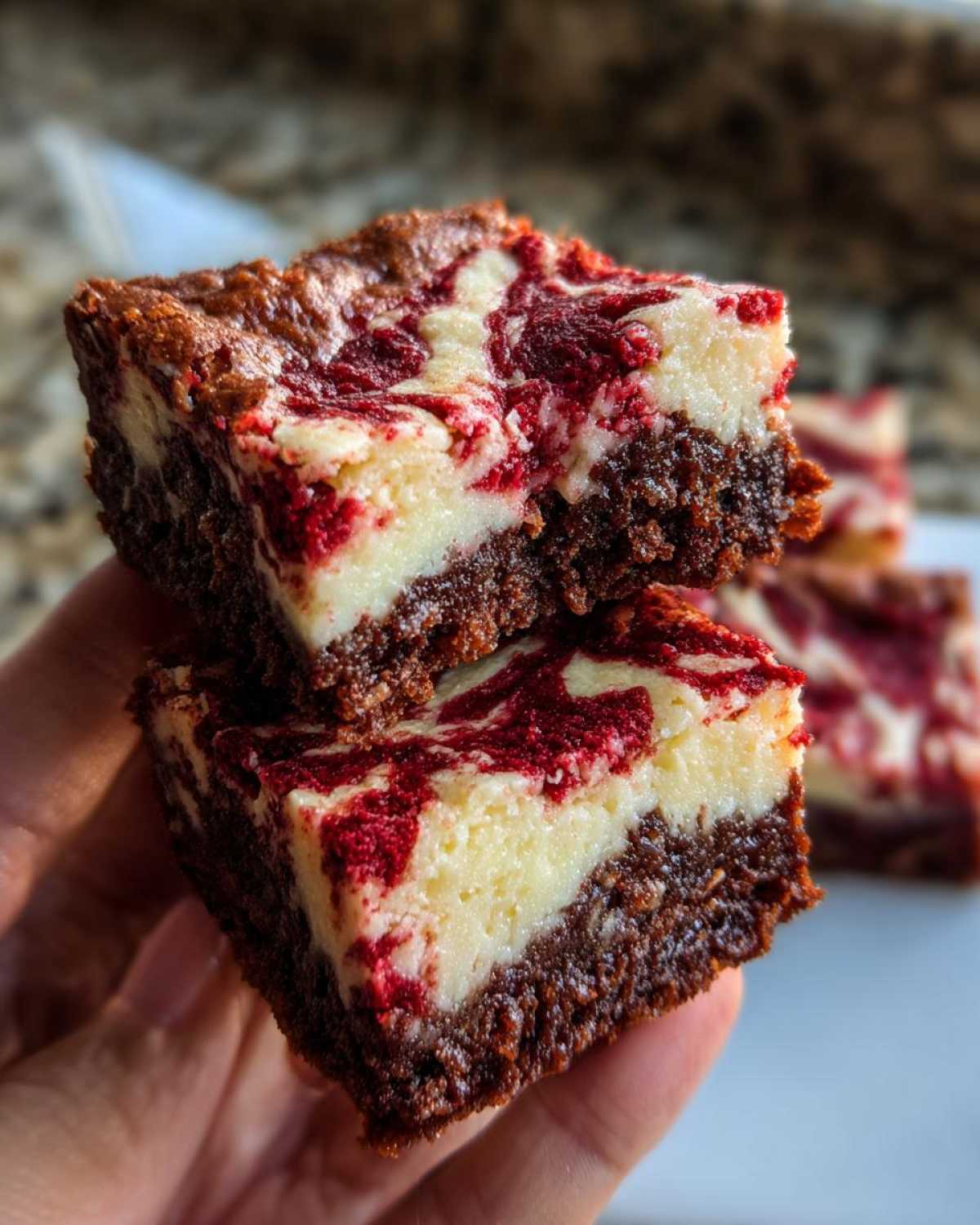 Red Velvet Cheesecake Brownie Bars - detail 1
