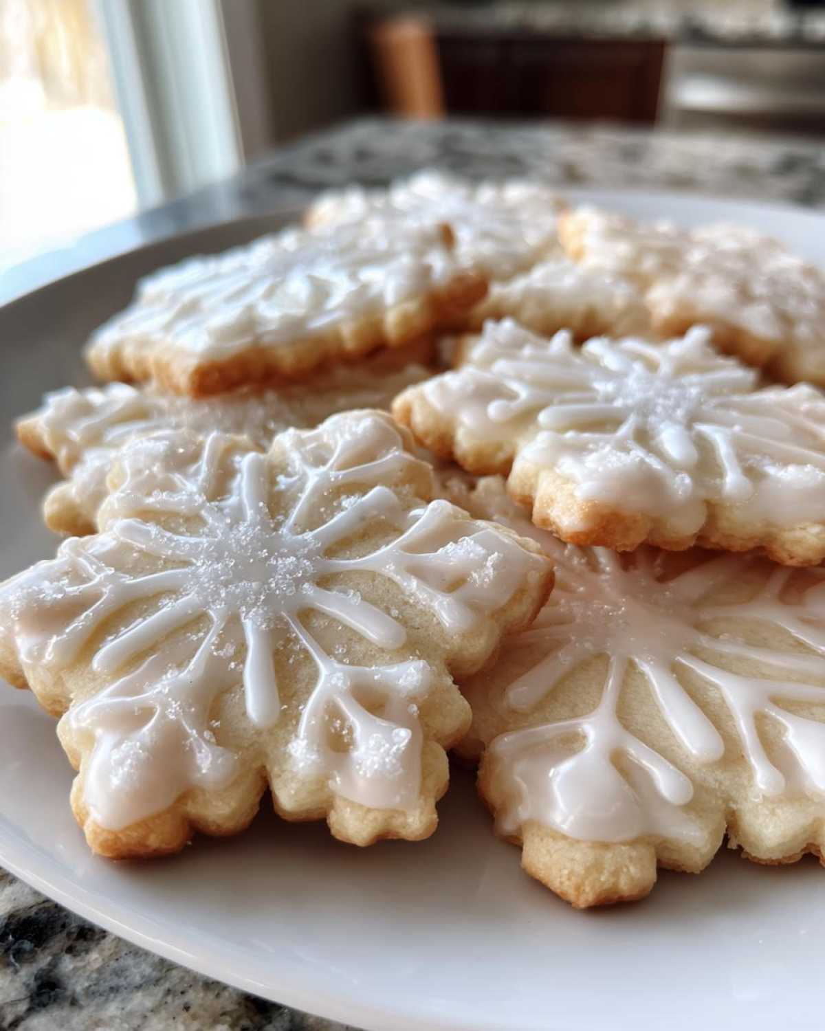 Snowflake Sugar Cookies with Glaze - detail 4