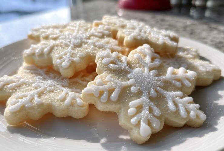 Snowflake Sugar Cookies with Glaze