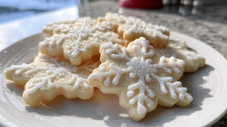 Snowflake Sugar Cookies with Glaze