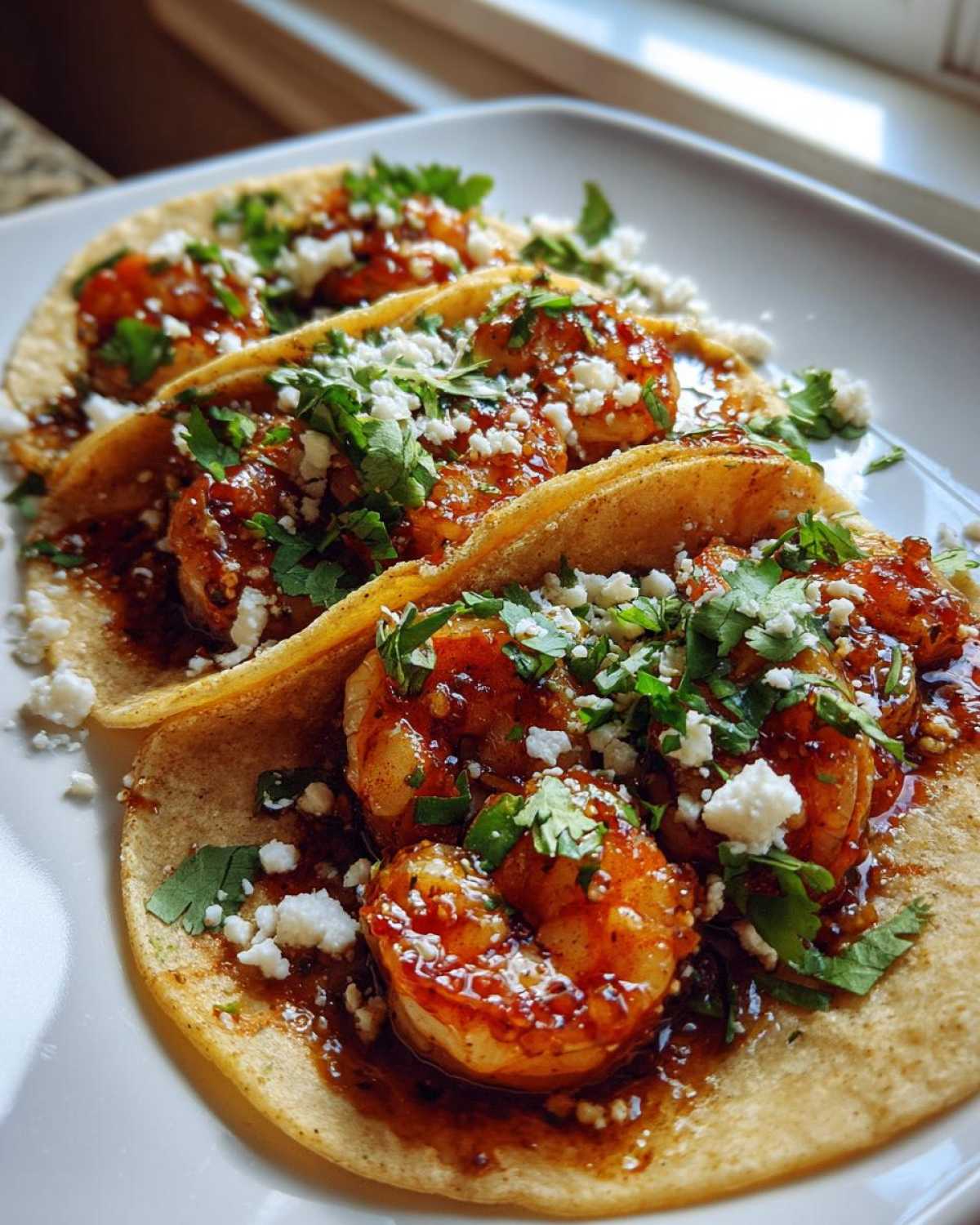Spicy Honey Lime Shrimp Tacos - detail 1