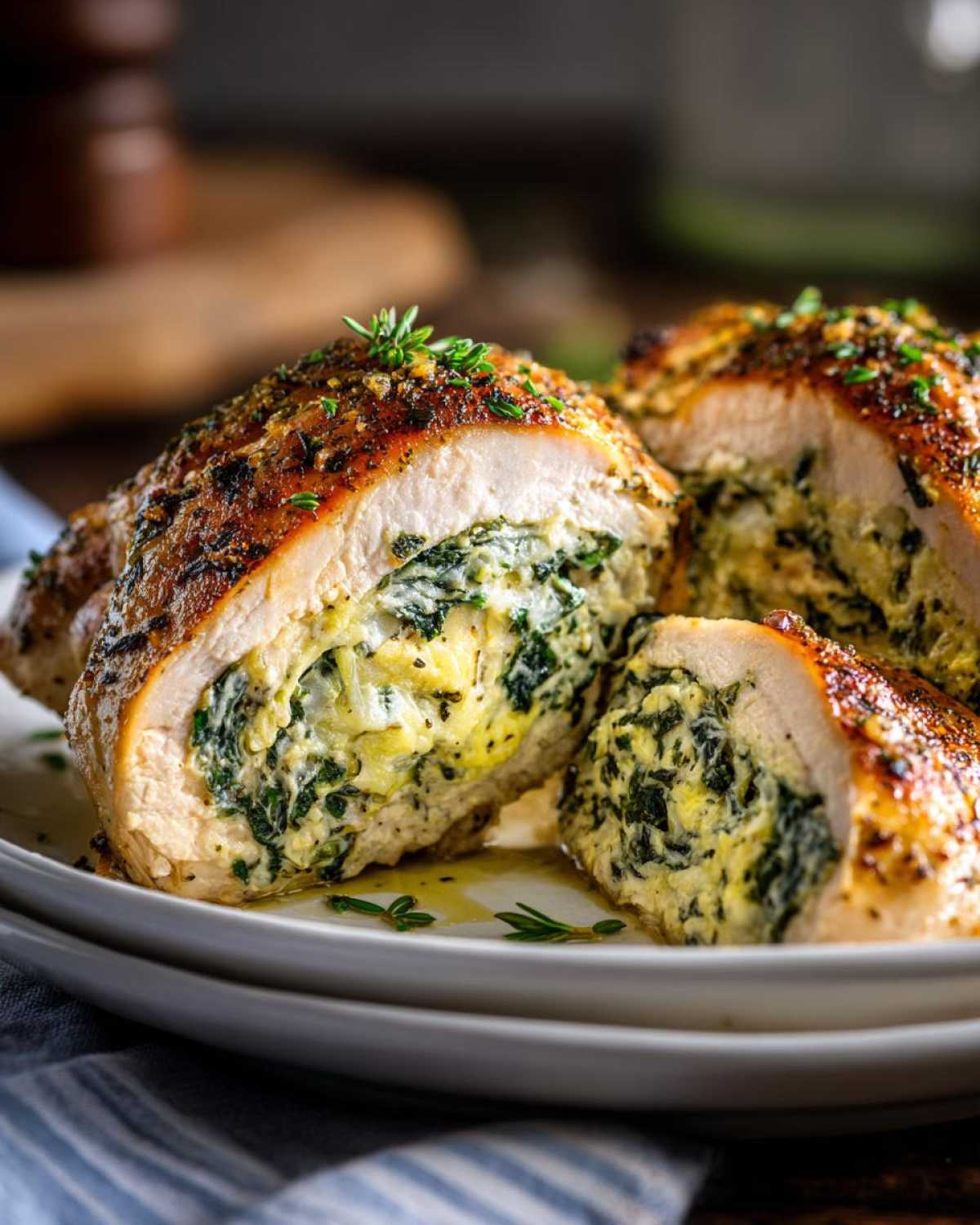 Spinach Artichoke Stuffed Chicken Breasts - detail 1