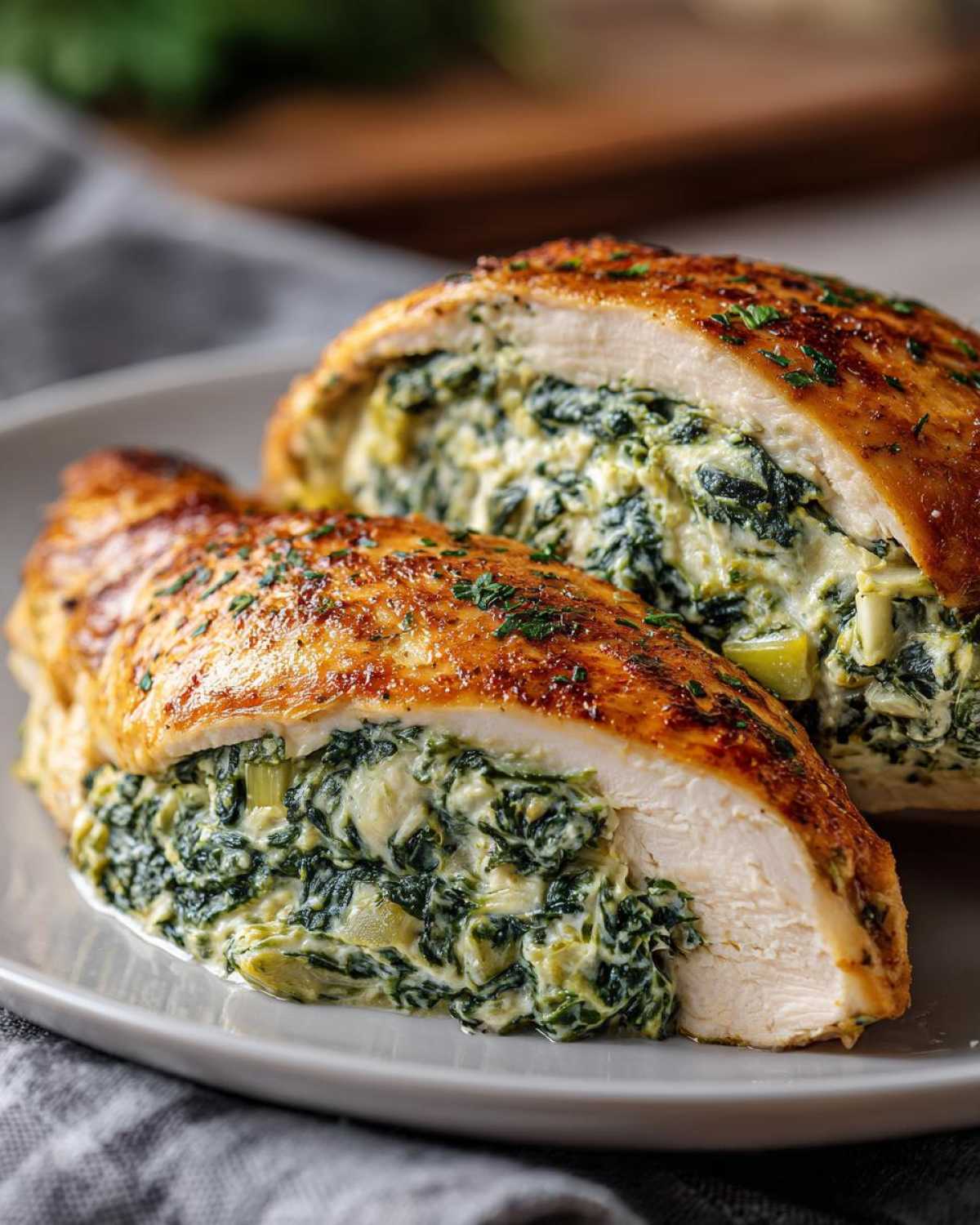 Spinach Artichoke Stuffed Chicken Breasts - detail 4