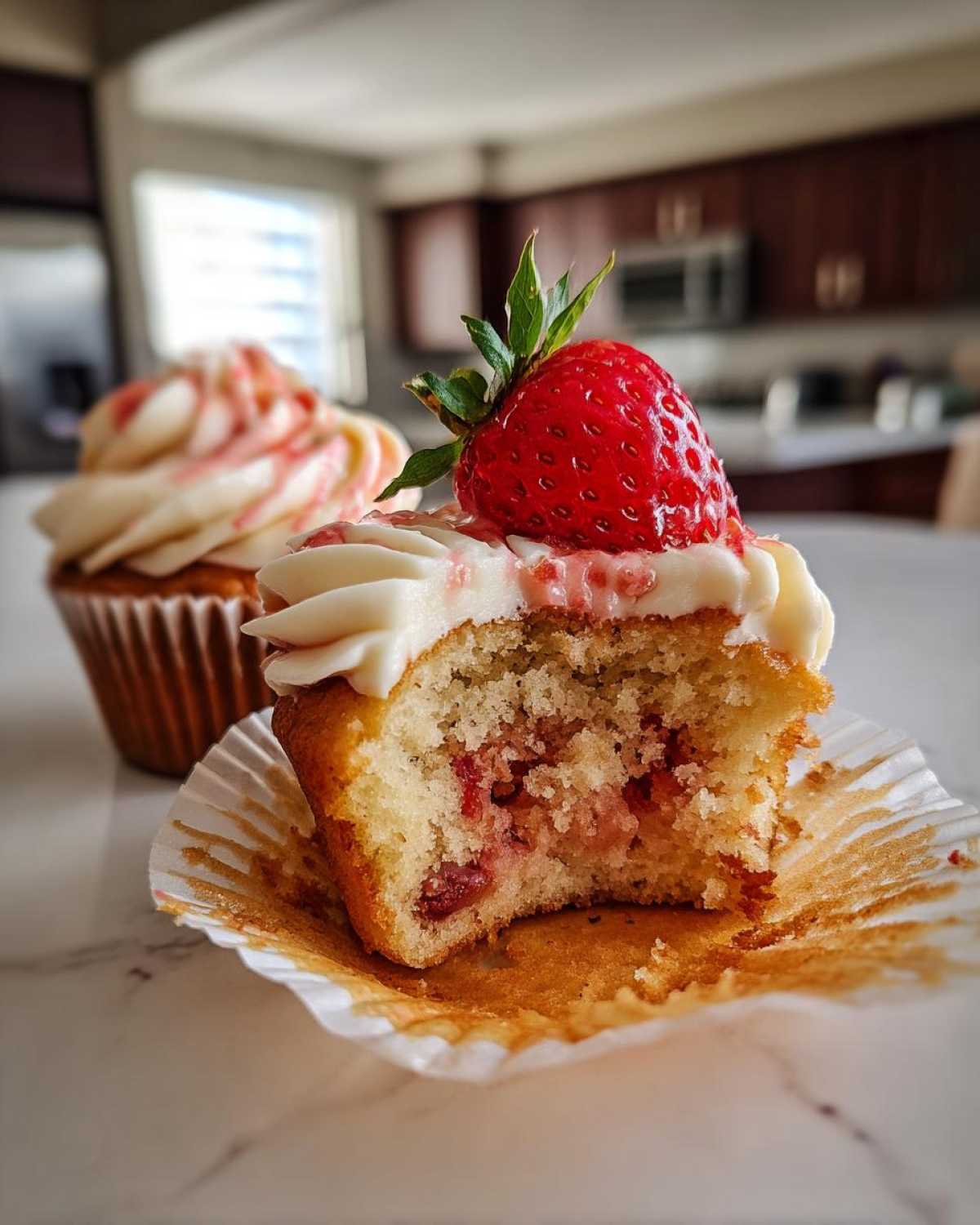 Strawberry Champagne Cupcakes - detail 1