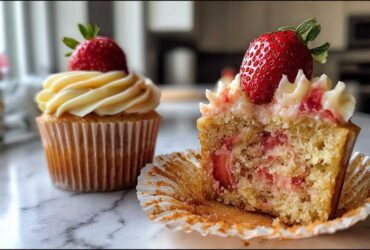 Strawberry Champagne Cupcakes