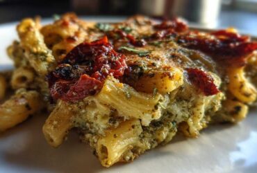 Sun-Dried Tomato Pesto Pasta Bake