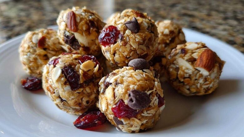 Trail Mix Energy Bites No-Bake