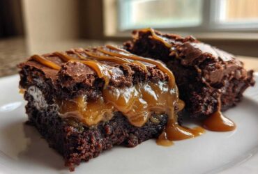 Ultimate Gooey Caramel Brownies Surprise