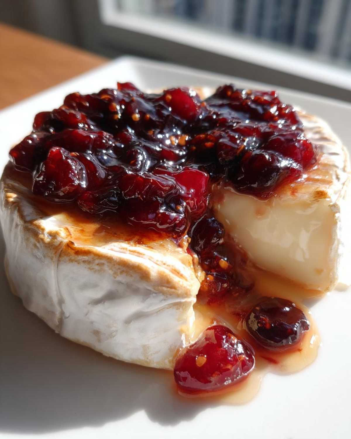 Baked Brie with Cranberry Fig Jam - detail 1