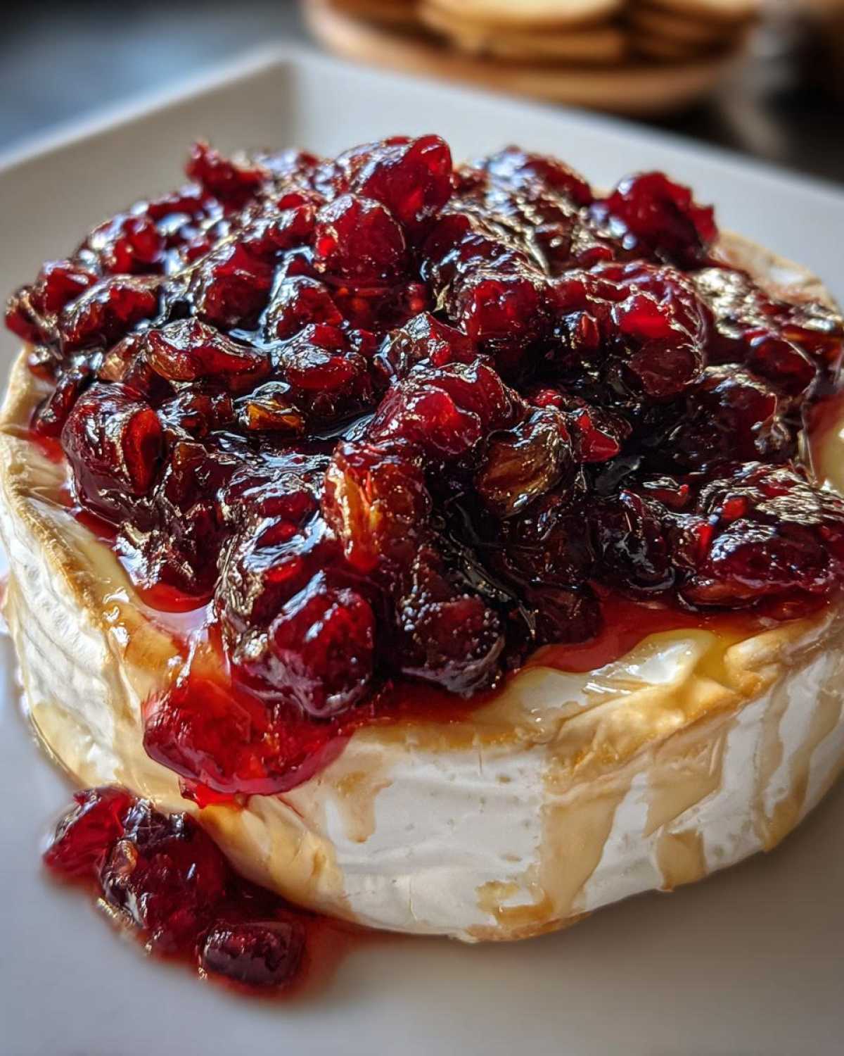 Baked Brie with Cranberry Fig Jam - detail 2