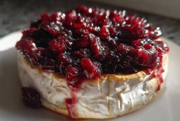 Baked Brie with Cranberry Fig Jam