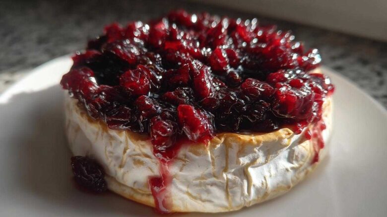Baked Brie with Cranberry Fig Jam
