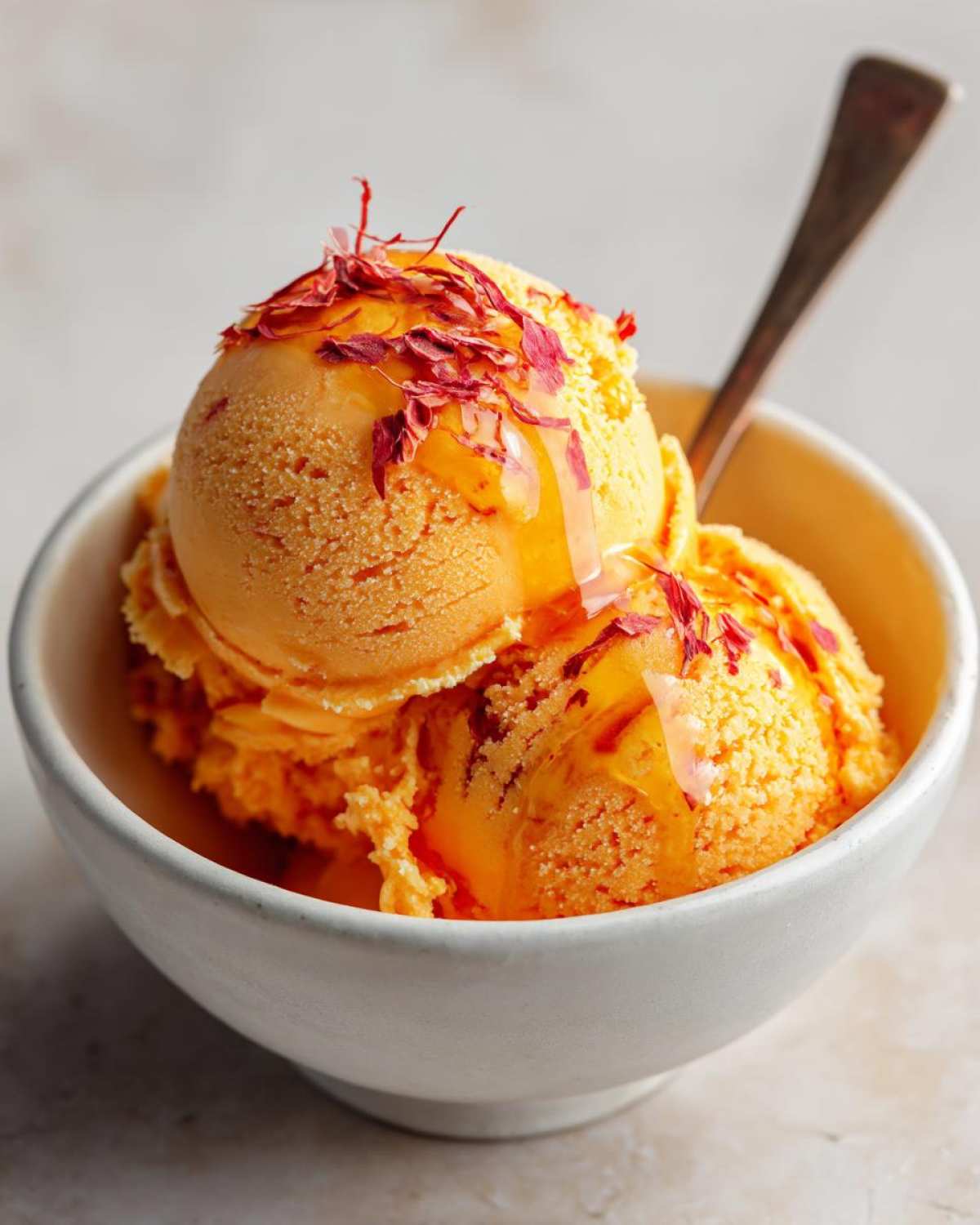 Blood Orange Olive Oil Ice Cream - detail 2