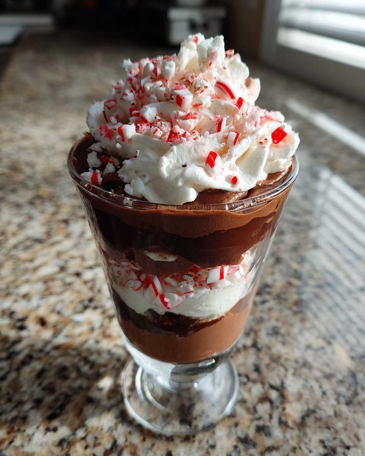 Candy Cane Chocolate Mousse Parfait - detail 1