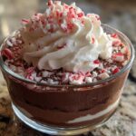 Candy Cane Chocolate Mousse Parfait